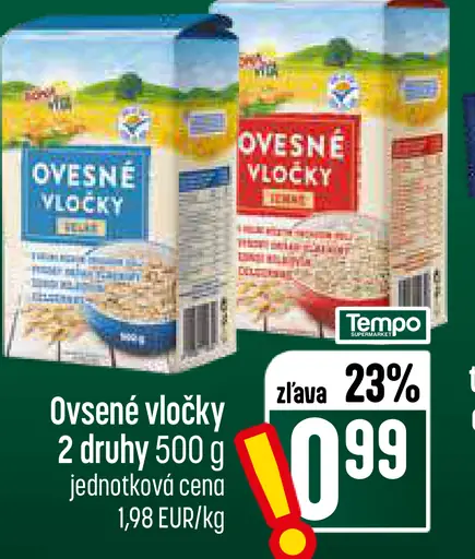 Ovsené vločky – 2 druhy
