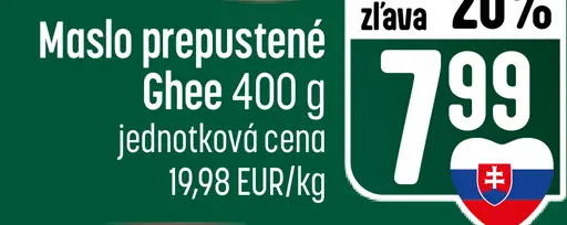 Maslo prepustené Ghee