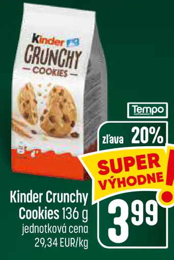 Kinder Crunchy Cookies sušienky