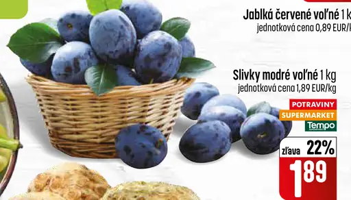 Slivky modré