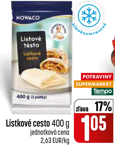 Nowaco lístkové cesto