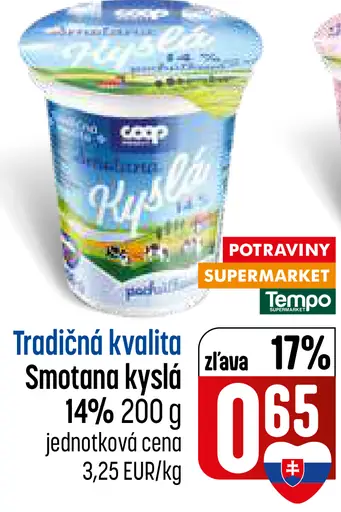 Coop Smotana kyslá 14 %