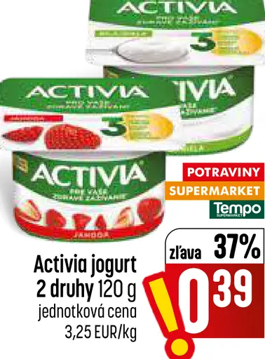 Activia jogurt 2 druhy