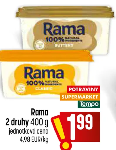 Rama 100% rastlinný tuk