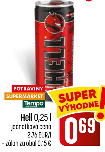 Hell energetický nápoj plechovka