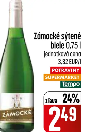 Zámocké sýtené víno biele