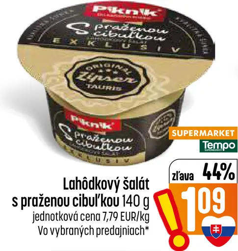 Piknik exkluzív lahodkový šalát s praženou cibuľkou