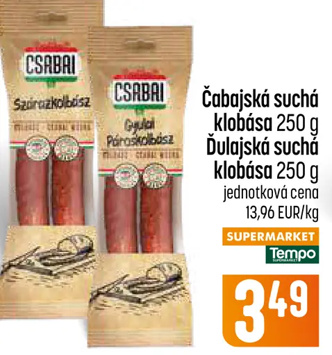 Csabai Čabajská suchá klobása