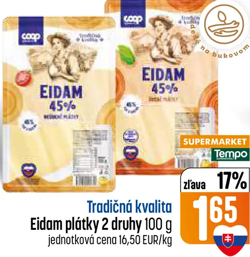 Eidam plátky 2 druhy