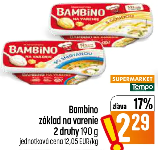 Bambino základ na varenie 2 druhy