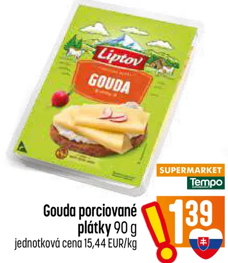 Gouda porciované plátky