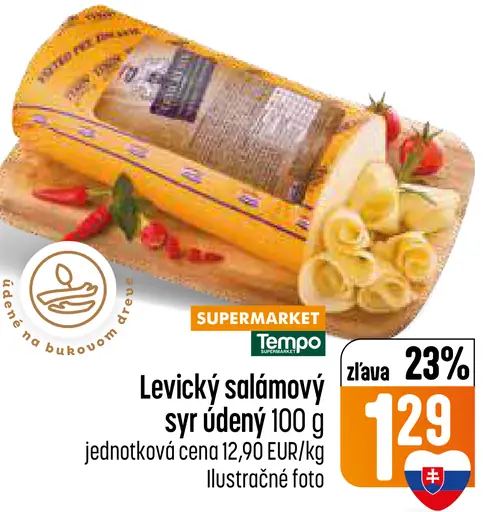 LEVICKÝ SALÁMOVÝ SYR údený