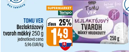 Bezlaktózový tvaroh mäkký