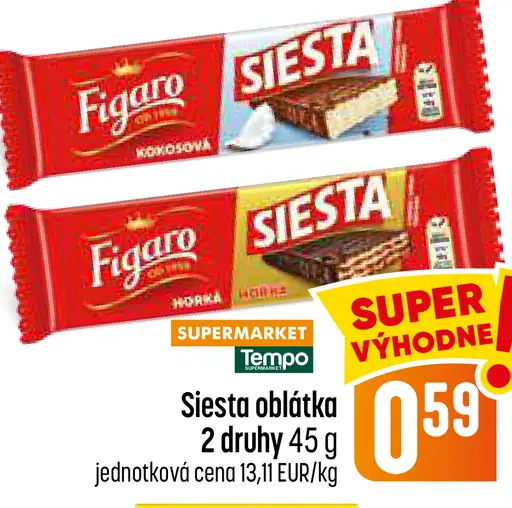 Figaro Siesta oblátka – 2 druhy