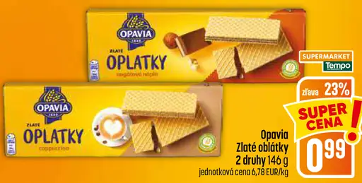 Opavia Zlaté oblátky 2 druhy