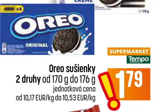 Oreo sušienky 2 druhy