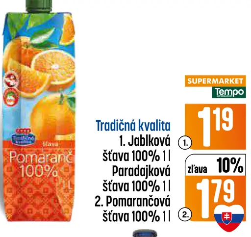 Pomarančová šťava 100 %