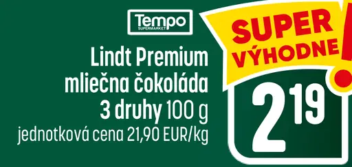 Lindt Premium mliečna čokoláda