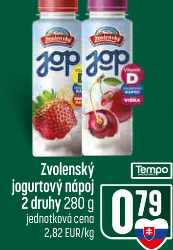 Zvolenský jogurtový nápoj 2 druhy