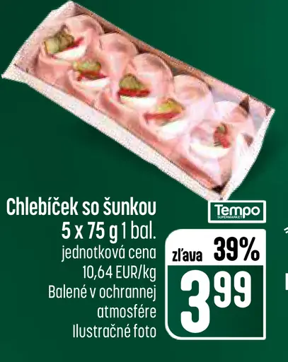 Chlebíček so šunkou