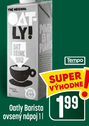 Oatly Barista Edition ovsený nápoj