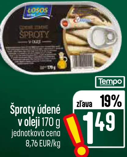Šproty údené v oleji
