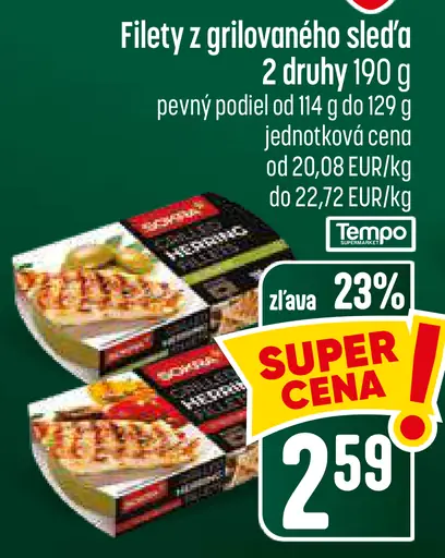 Filety z grilovaného sleďa – 2 druhy