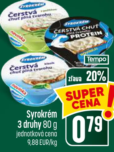 Syrokrém – 3 druhy