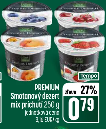Smotanový dezert mix príchutí
