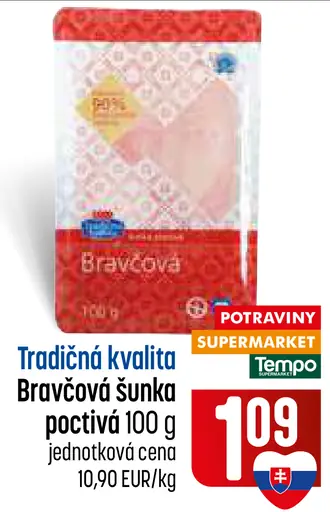 Tradičná kvalita bravčová šunka poctivá