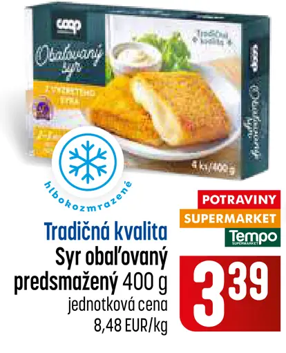 Syr obaľovaný predsmažený