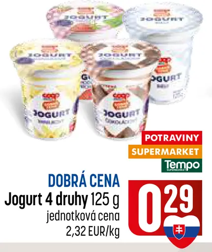 Jogurt, 4 druhy