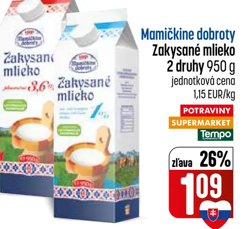 Zakysané mlieko 2 druhy