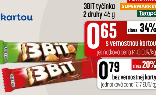 3Bit tyčinka 2 druhy