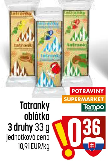 Tatranky oblátka 3 druhy