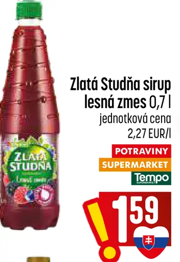 Zlatá Studňa Sirup s príchuťou lesná zmes
