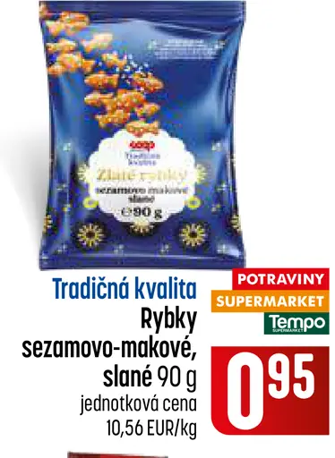 Rybky sezamovo-makové, slané