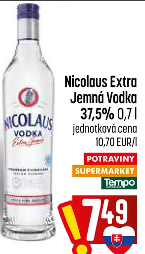 Nicolaus Extra jemná vodka 38%