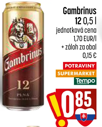 Gambrinus 12 pivo