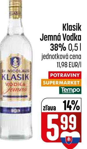Klasik Vodka Jemná 38%