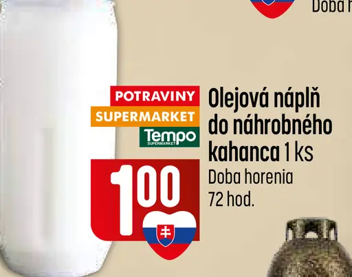 Olejová náplň do náhrobného kahanca 72 hod.