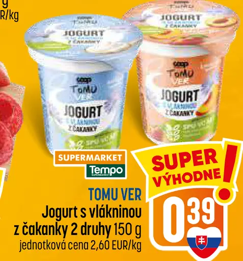 Tomu ver jogurt s vlákninou z čučoriedky