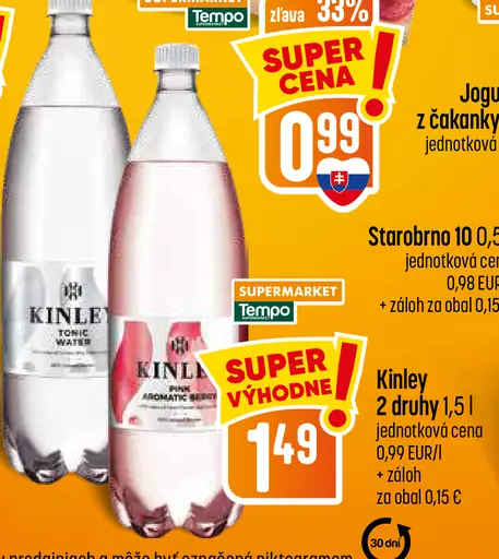 Kinley Tonic Water a Kinley Pink Aromatic Berry
