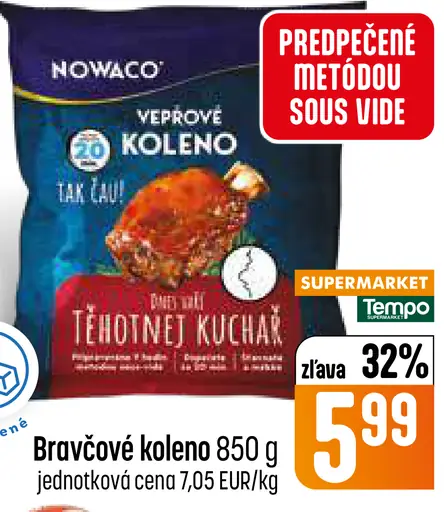 Nowaco Bravčové koleno s kosťou sous vide