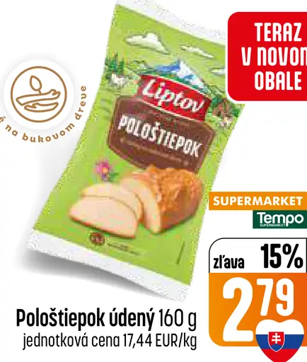 Pološtiepok údený