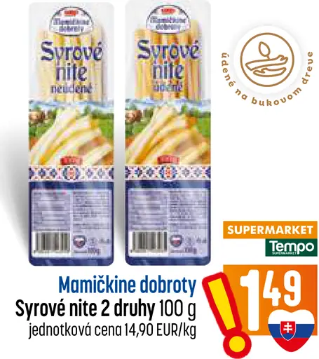 Mamičkine dobroty Syrové nite 2 druhy
