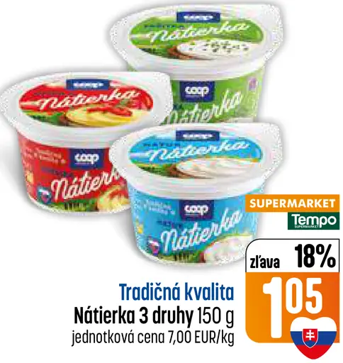 Nátierka 3 druhy