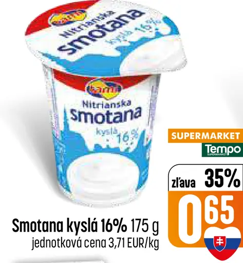 Rajo Smotana kyslá 16 %