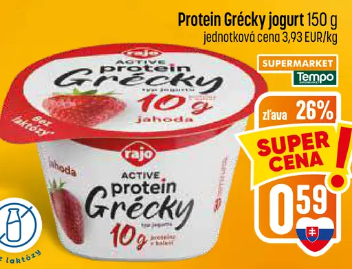 Rajo Active Protein Grécky typ jogurtu jahoda
