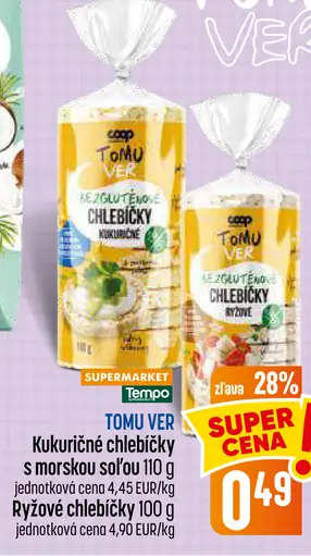 TOMU VER Kukuričné chlebíčky s morskou soľou